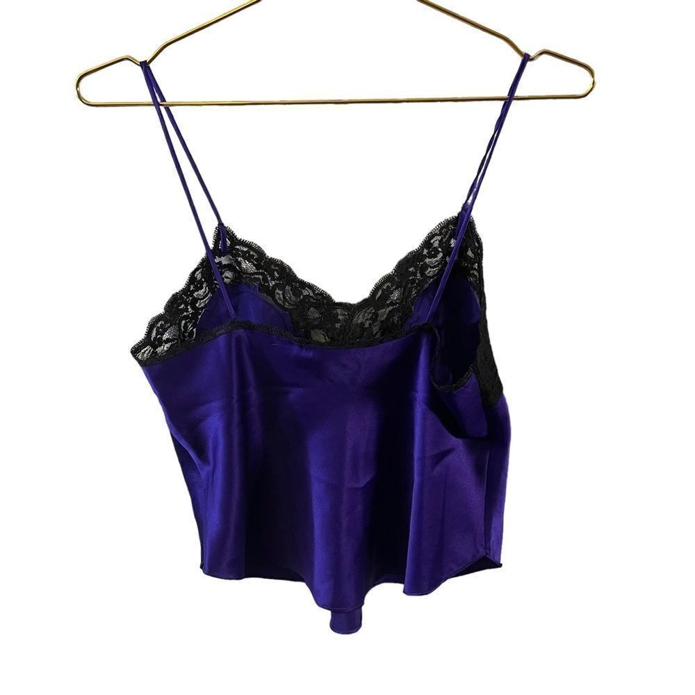 Vintage Victoria's Secret Gold Label Purple Lace Cami Size P - Picture 2 of 6